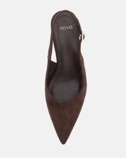 WOODROW ESPRESSO SUEDE Wedge Heels