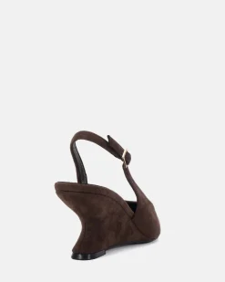 WOODROW ESPRESSO SUEDE Wedge Heels