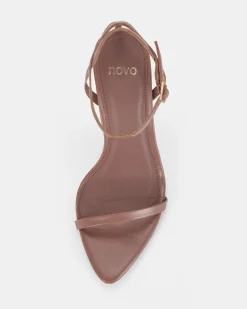 YAZMEEN PLUM Open Toe Heels