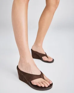 YOASOBI ESPRESSO SUEDE Wedge Heels