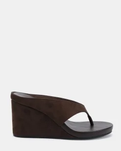 YOASOBI ESPRESSO SUEDE Wedge Heels