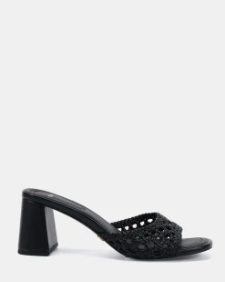 YUNA BLACK Heeled Sandals