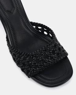 YUNA BLACK Heeled Sandals
