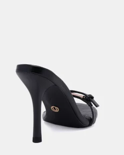 ZABLAZE Black Croc Mules