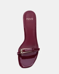 ZABLAZE DEEP RED PATENT Mules