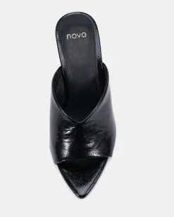 ZAPPHIRE BLACK CRINKLE High Heels