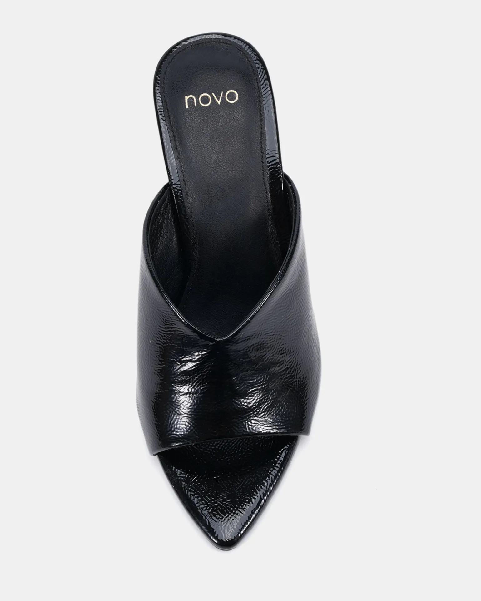 ZAPPHIRE BLACK CRINKLE High Heels