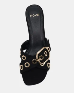 ZARAGOZA Black Suede High Heels