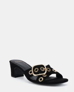 ZARAGOZA Black Suede High Heels