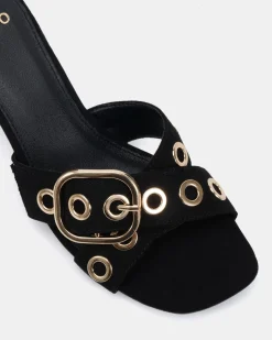 ZARAGOZA Black Suede High Heels