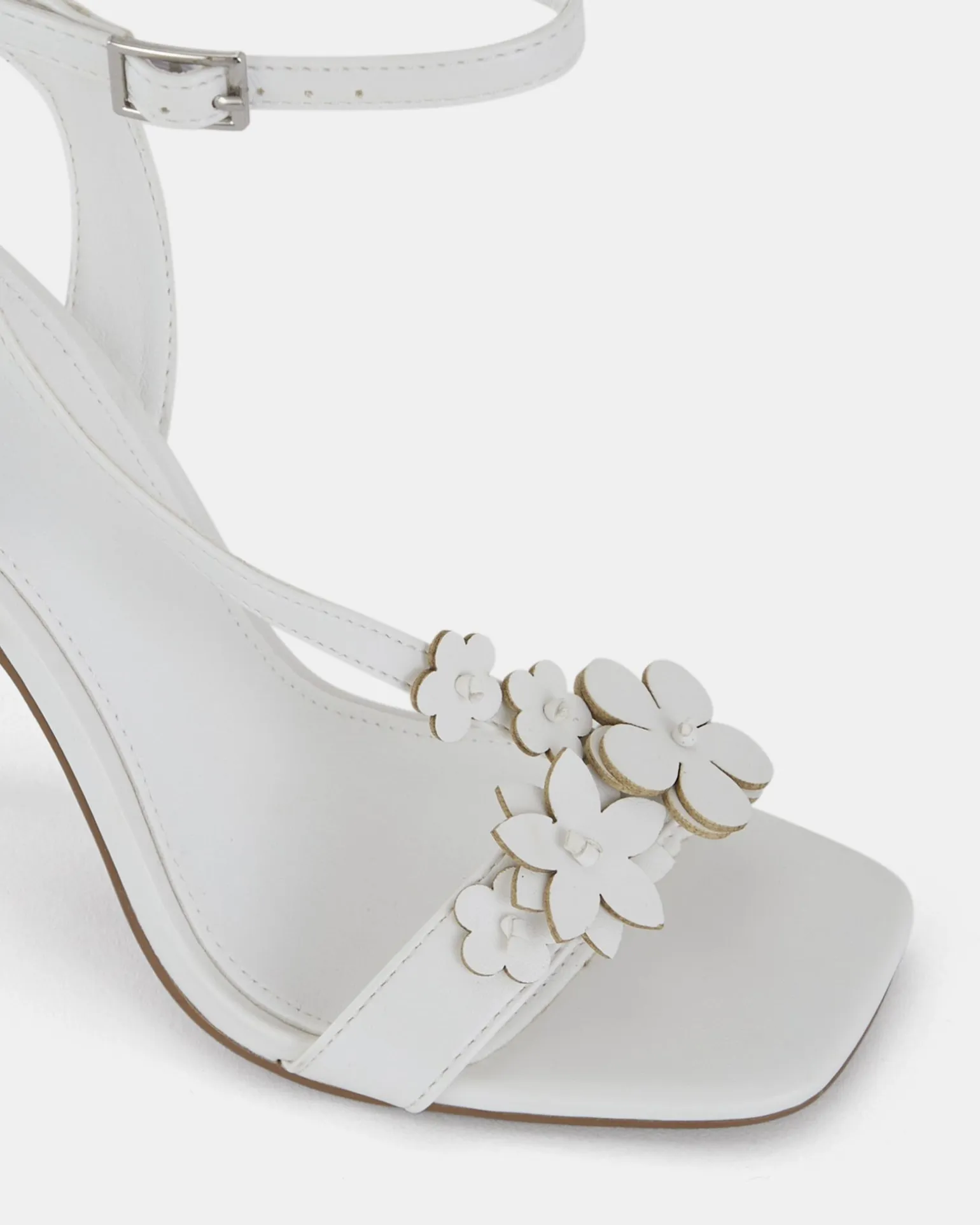 ZATHENA WHITE Open Toe Heels