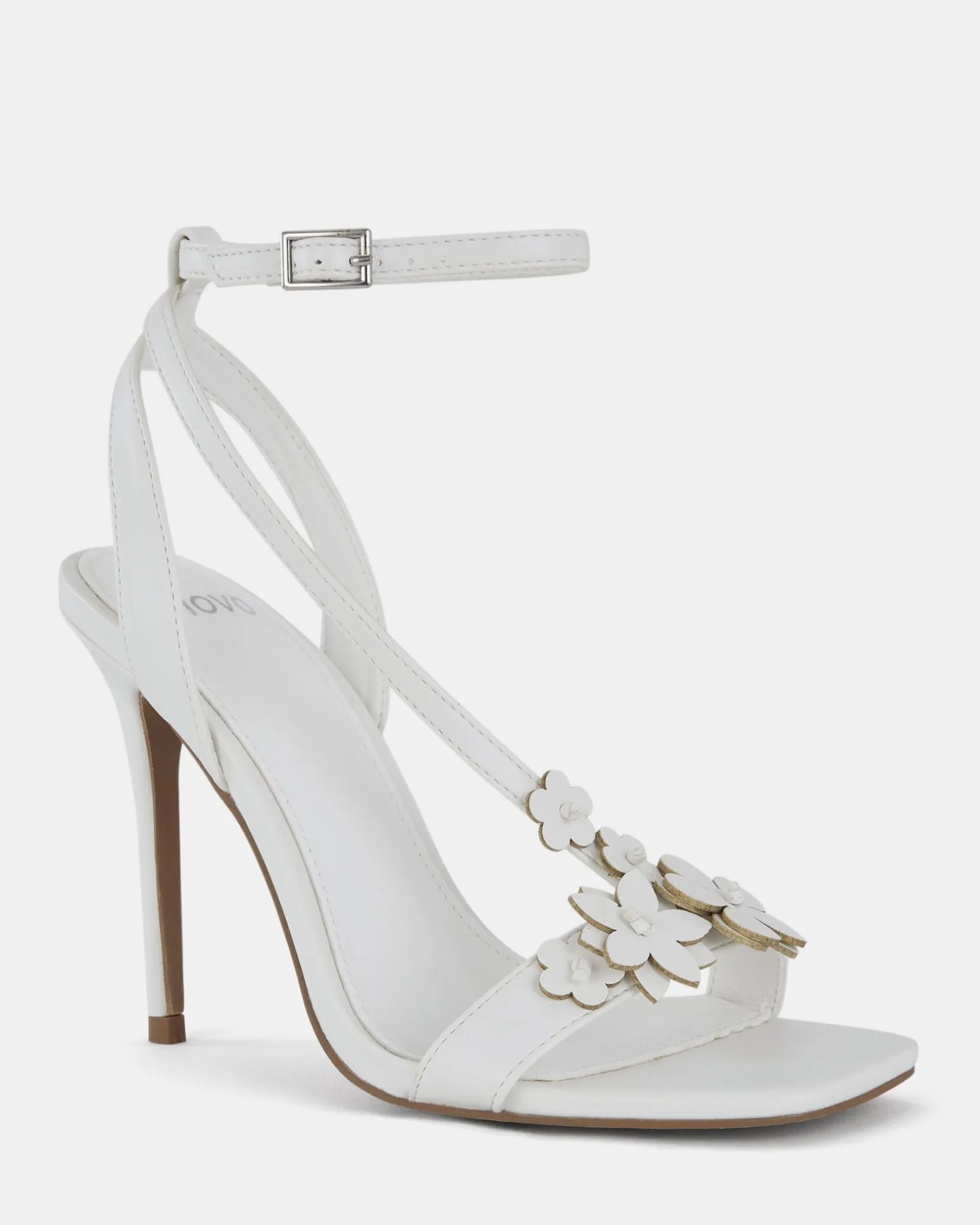 ZATHENA WHITE Open Toe Heels