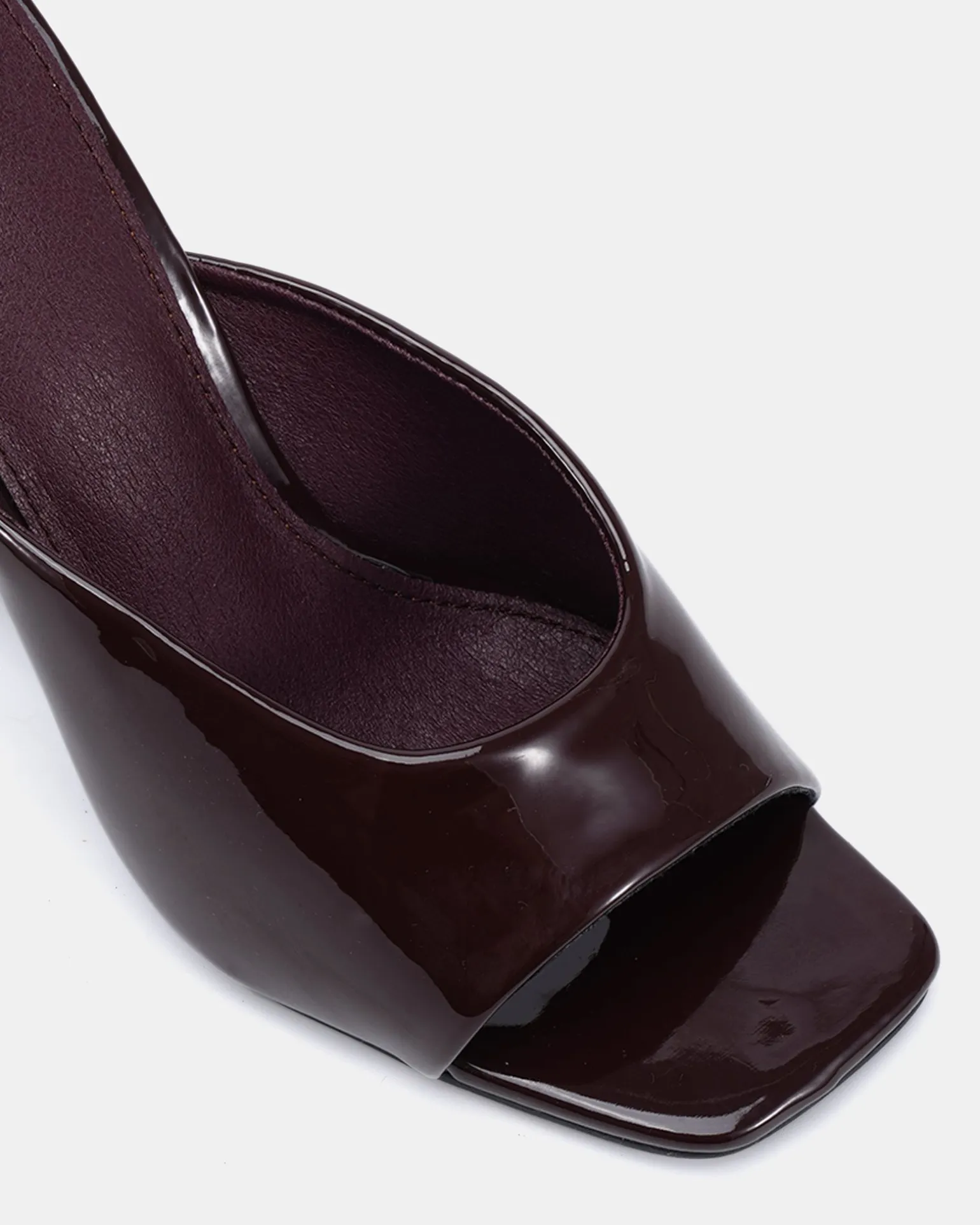 ZAYLEY ESPRESSO PATENT Open Toe Heels