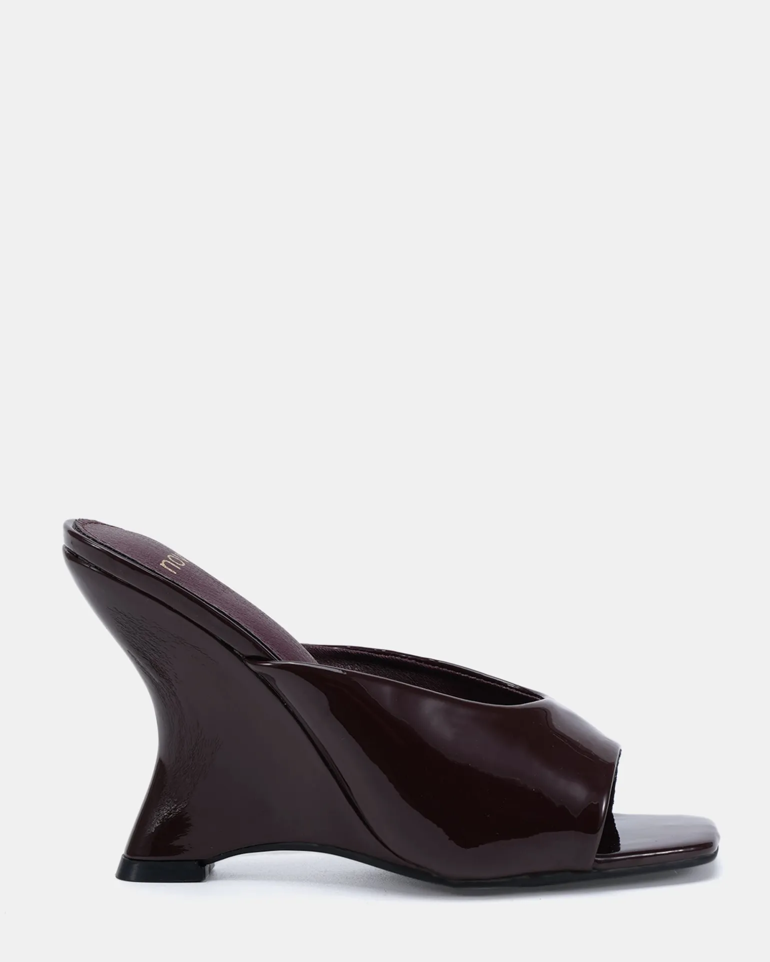 ZAYLEY ESPRESSO PATENT Open Toe Heels
