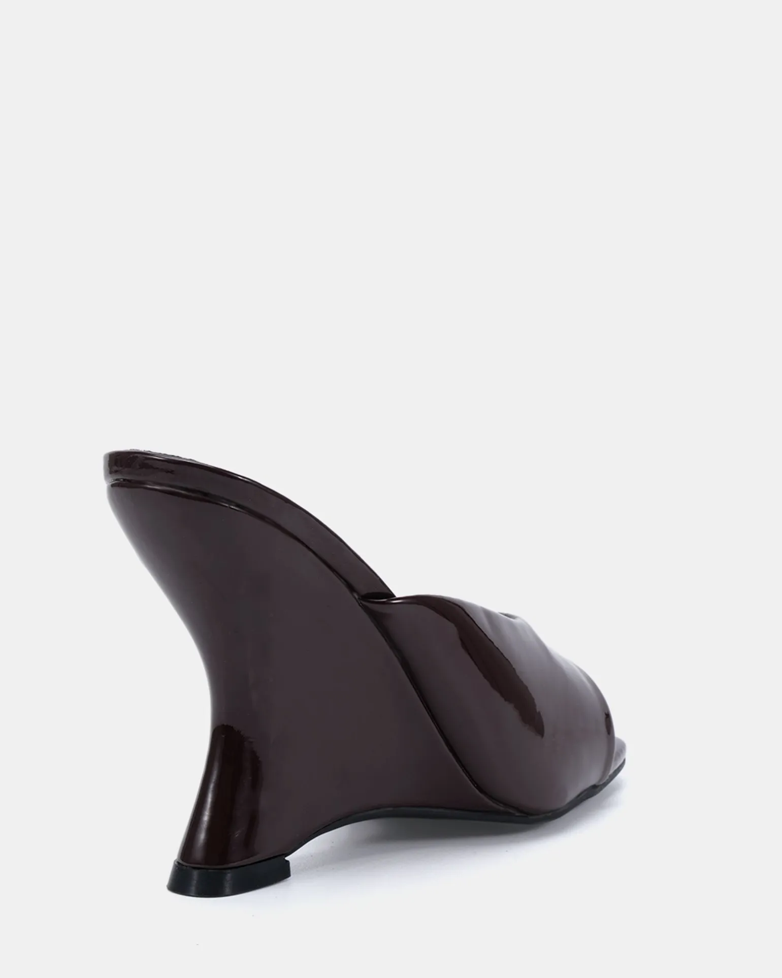 ZAYLEY ESPRESSO PATENT Open Toe Heels