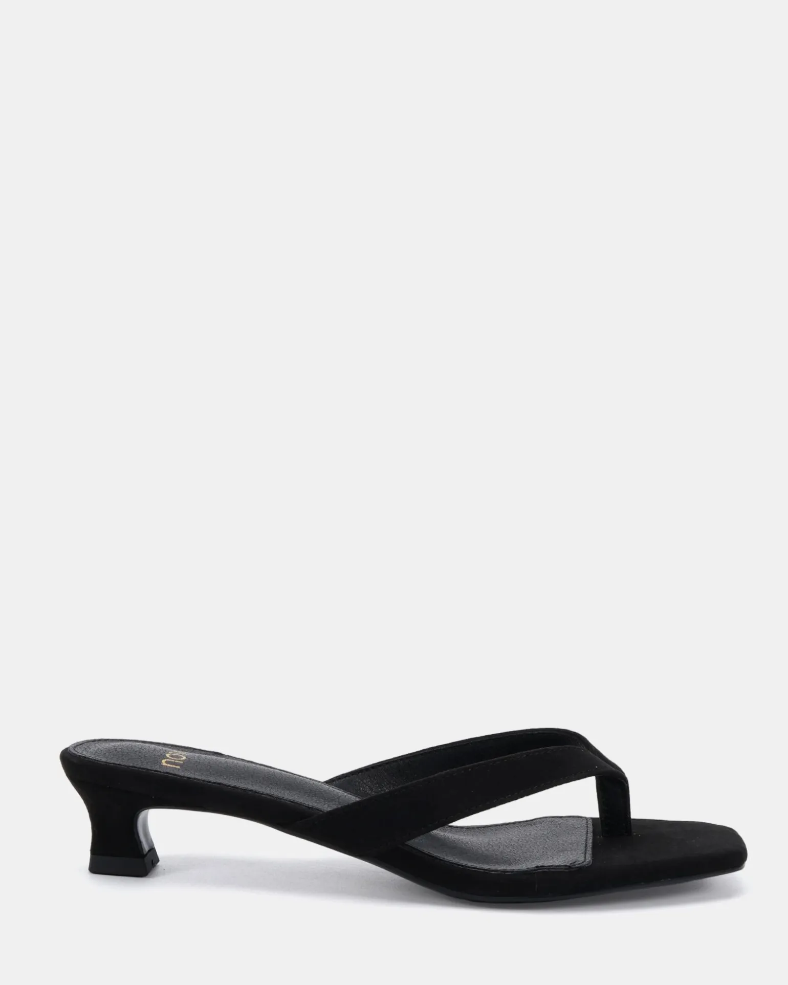 ZEPHRIN Black Suede Low Heels