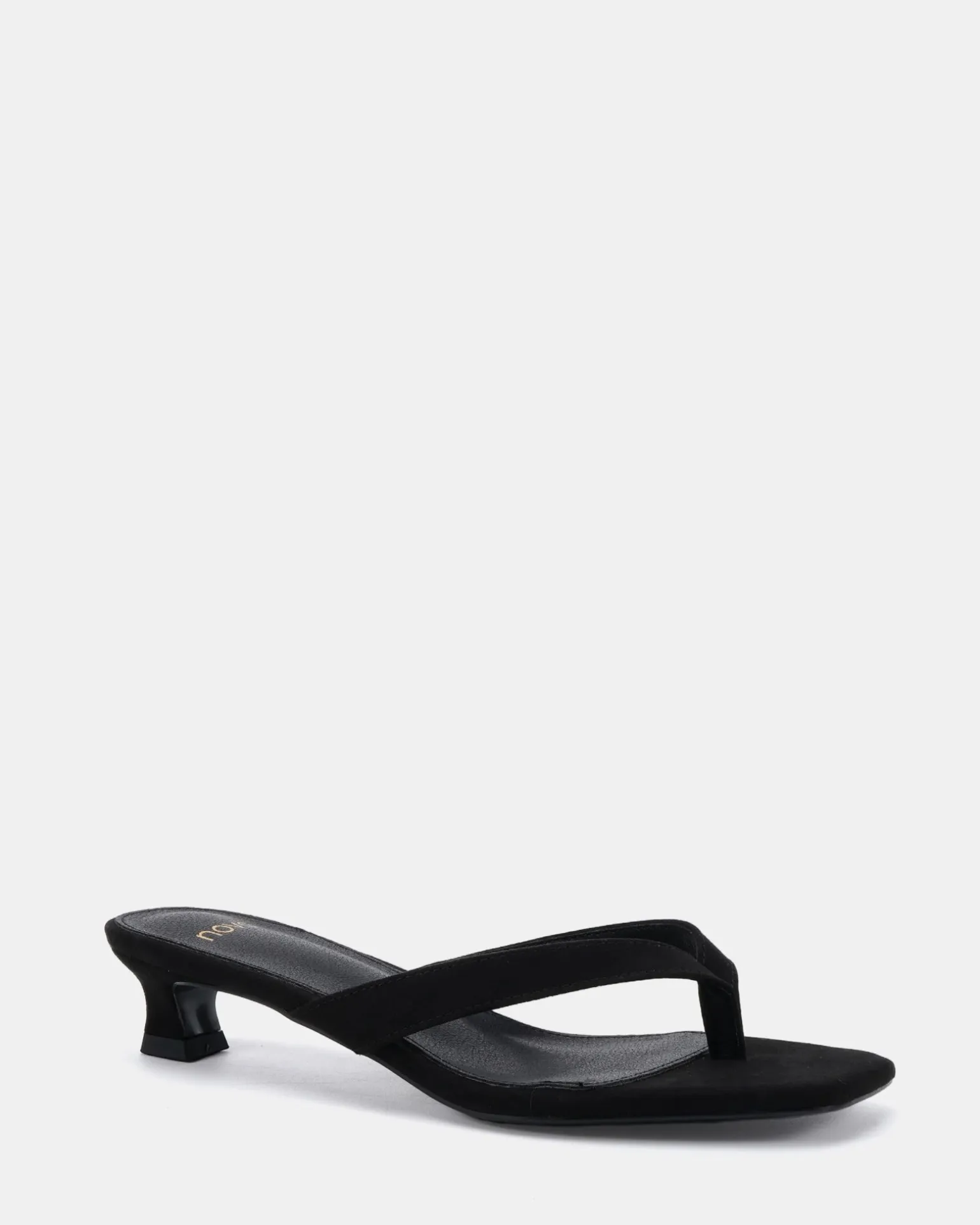 ZEPHRIN Black Suede Low Heels