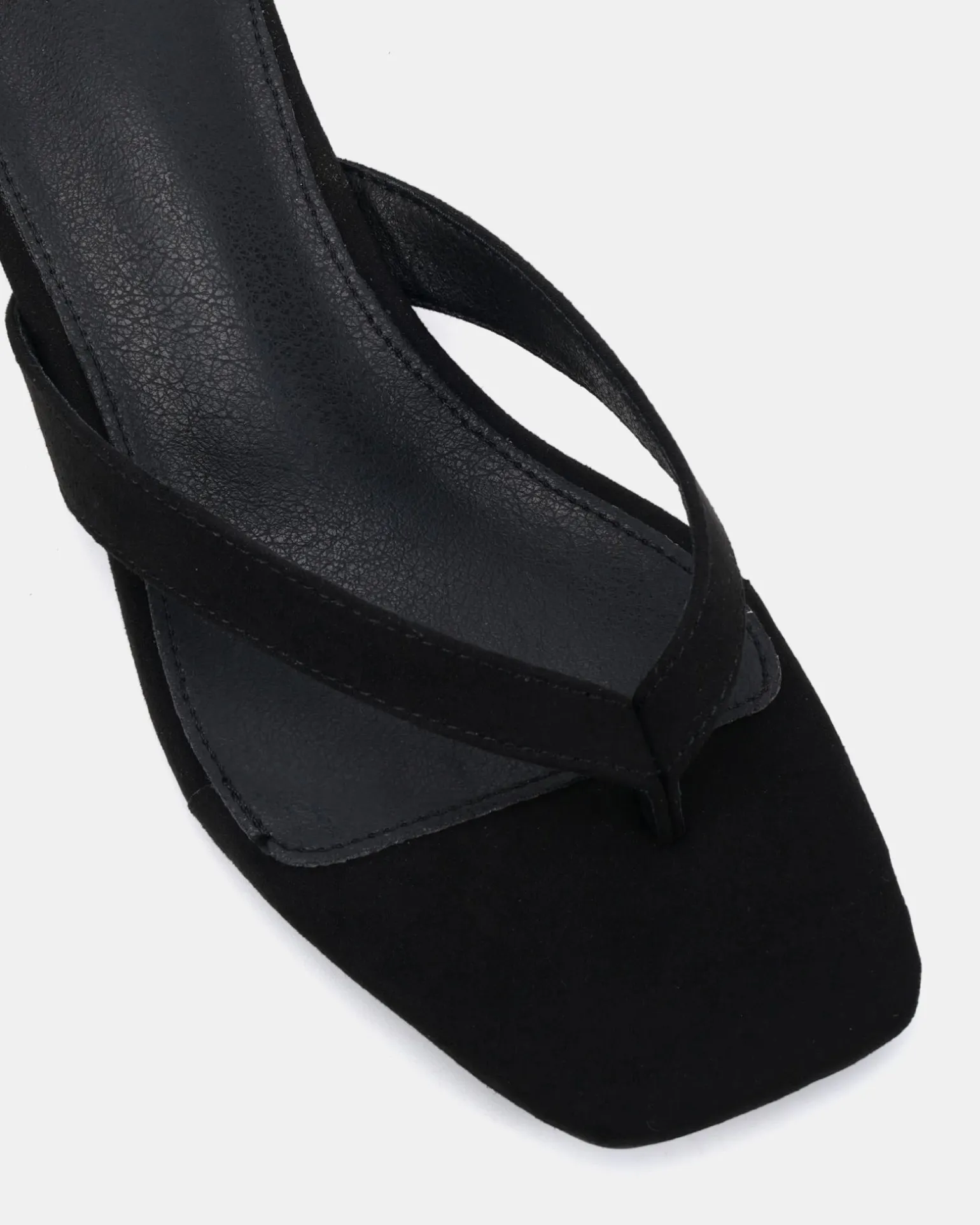 ZEPHRIN Black Suede Low Heels