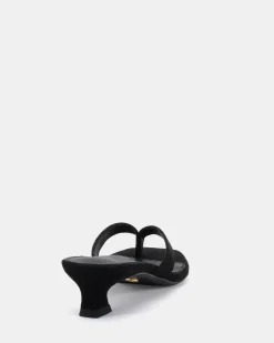 ZEPHRIN Black Suede Low Heels