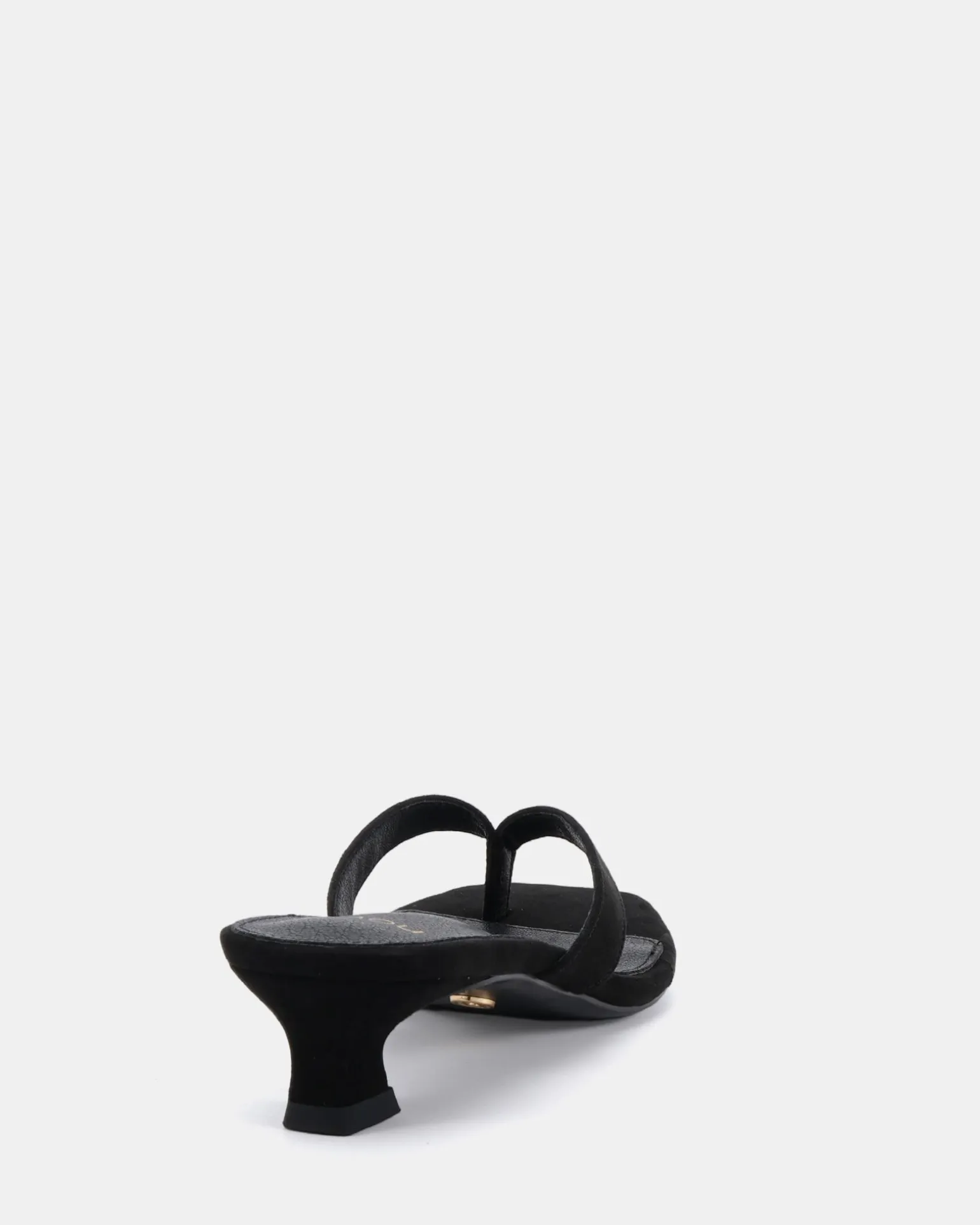 ZEPHRIN Black Suede Low Heels