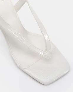 ZIELONA WHITE CRINKLE PATENT High Heels