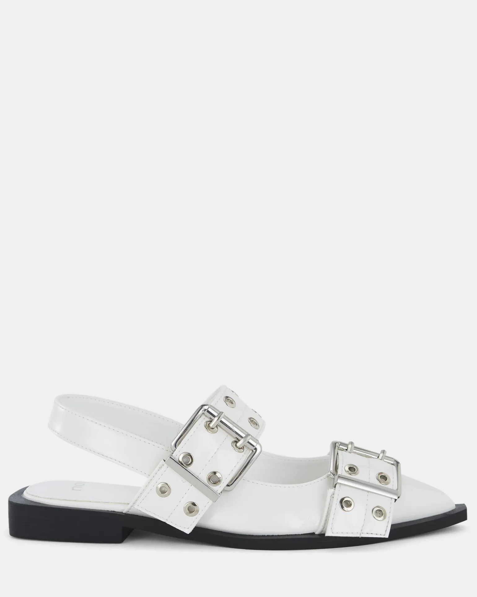 ZIMBI White Patent Slip Ons