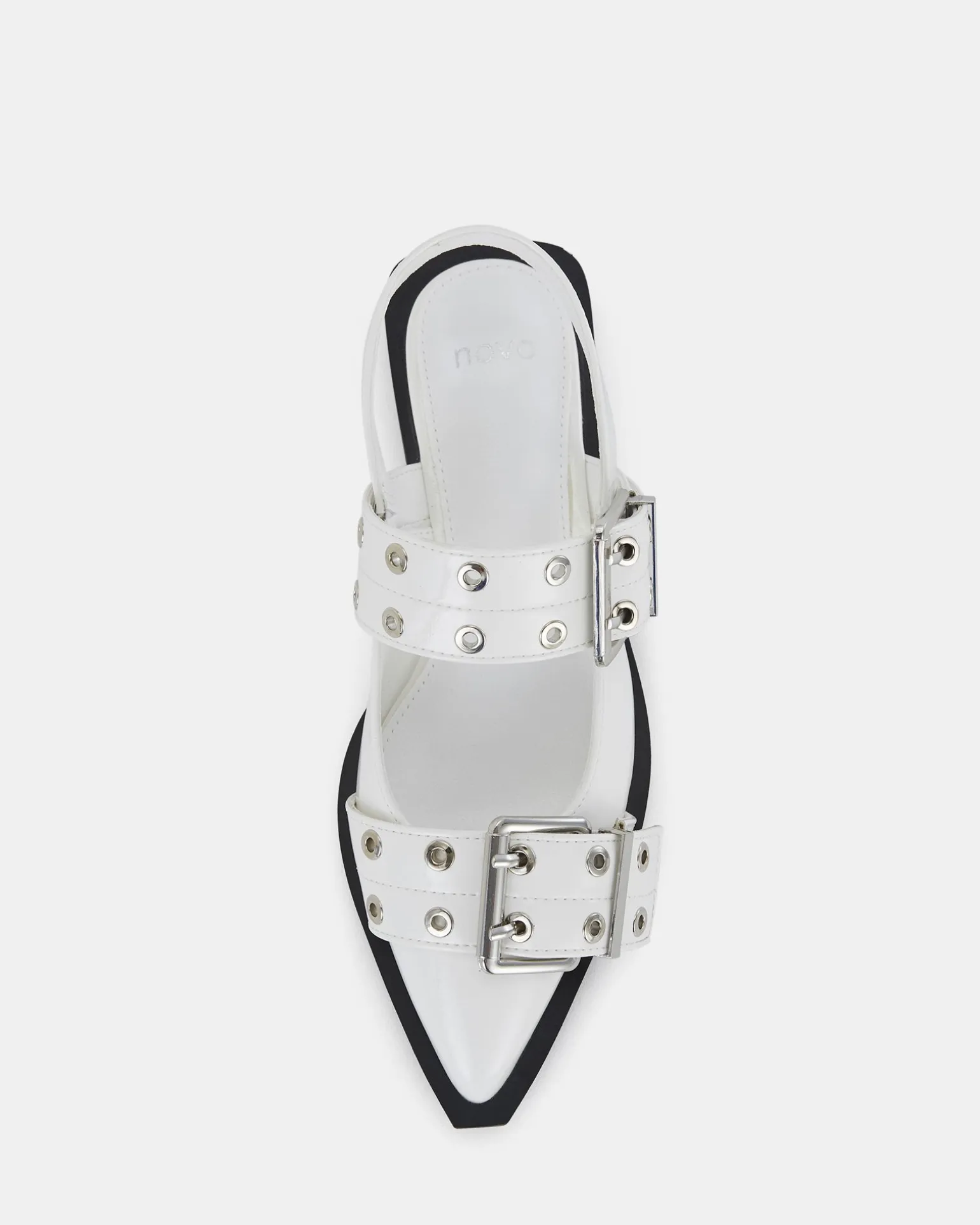 ZIMBI White Patent Slip Ons