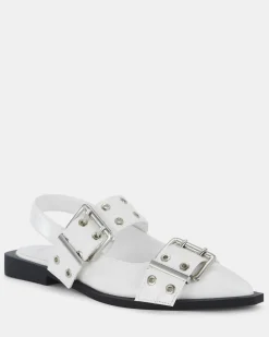 ZIMBI White Patent Slip Ons