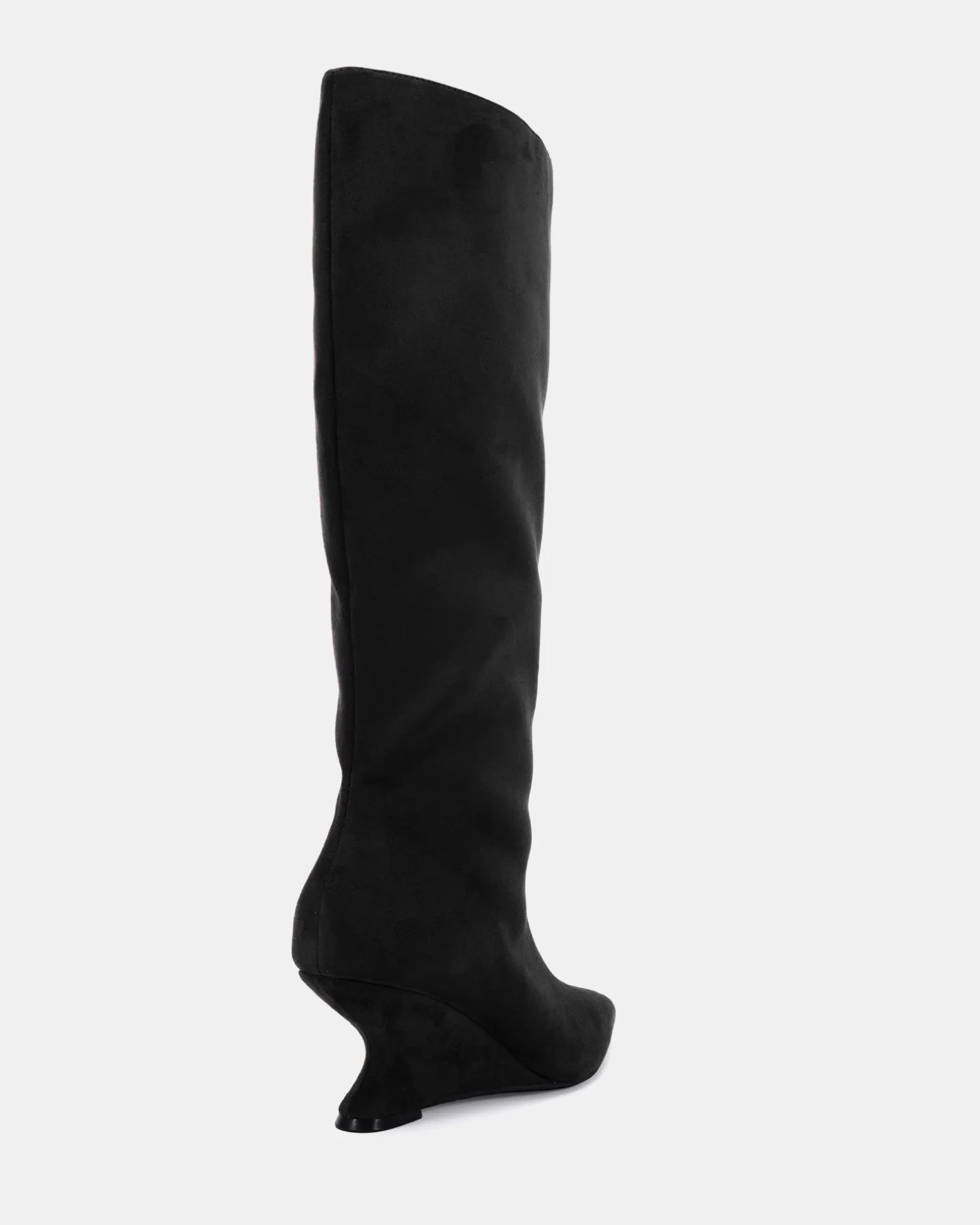 ZIRCON Black Suede Long Boots
