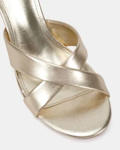 ZONA Gold Smooth Mules