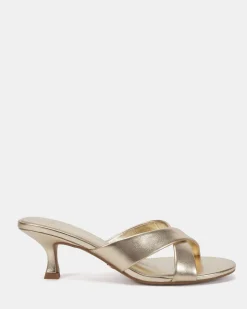 ZONA Gold Smooth Mules