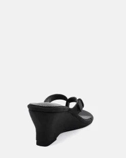 ZOPE Black Suede Wedge Heels