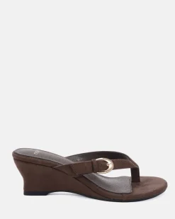 ZOPE ESPRESSO SUEDE Wedge Heels