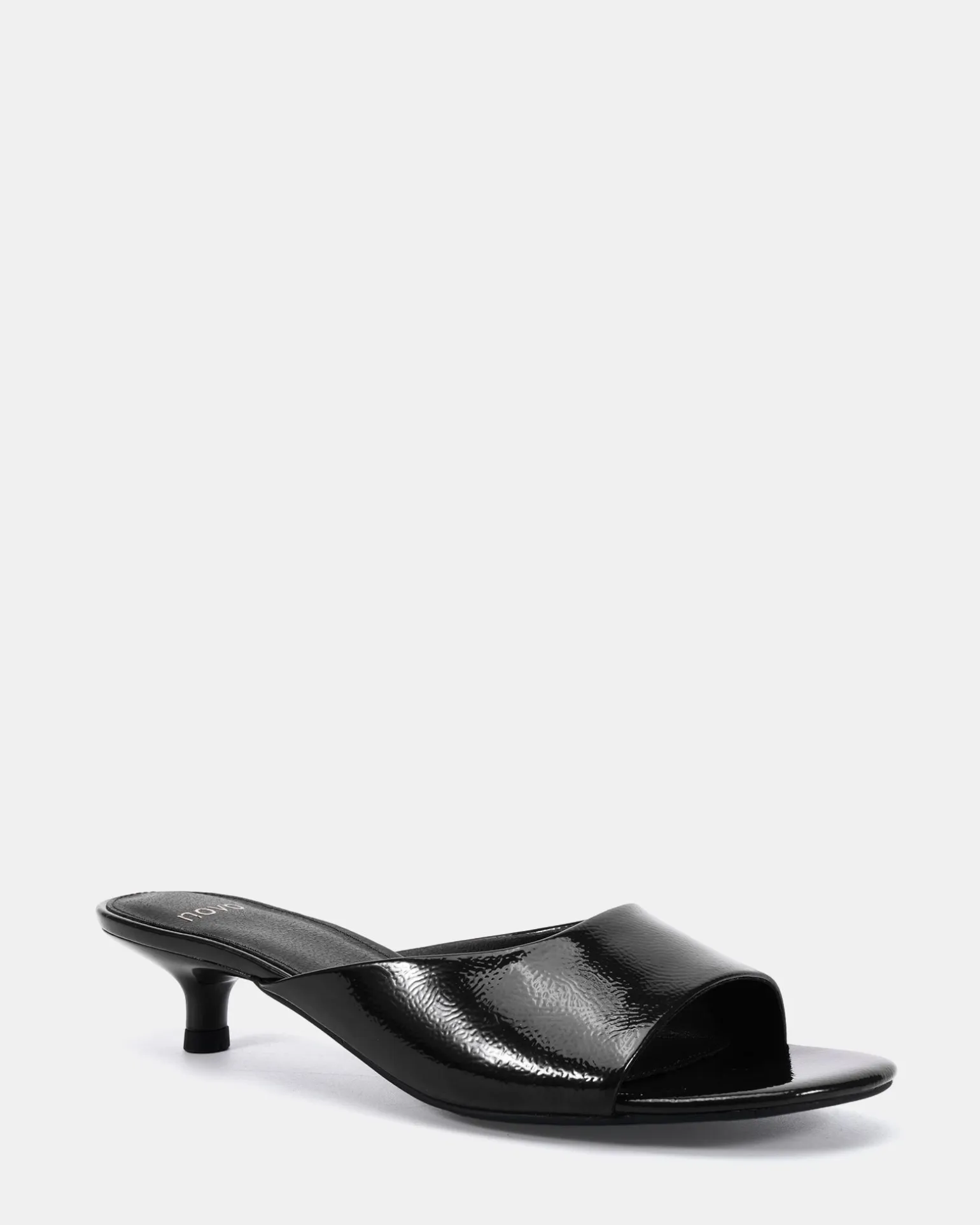 ZORI Black Patent Mules