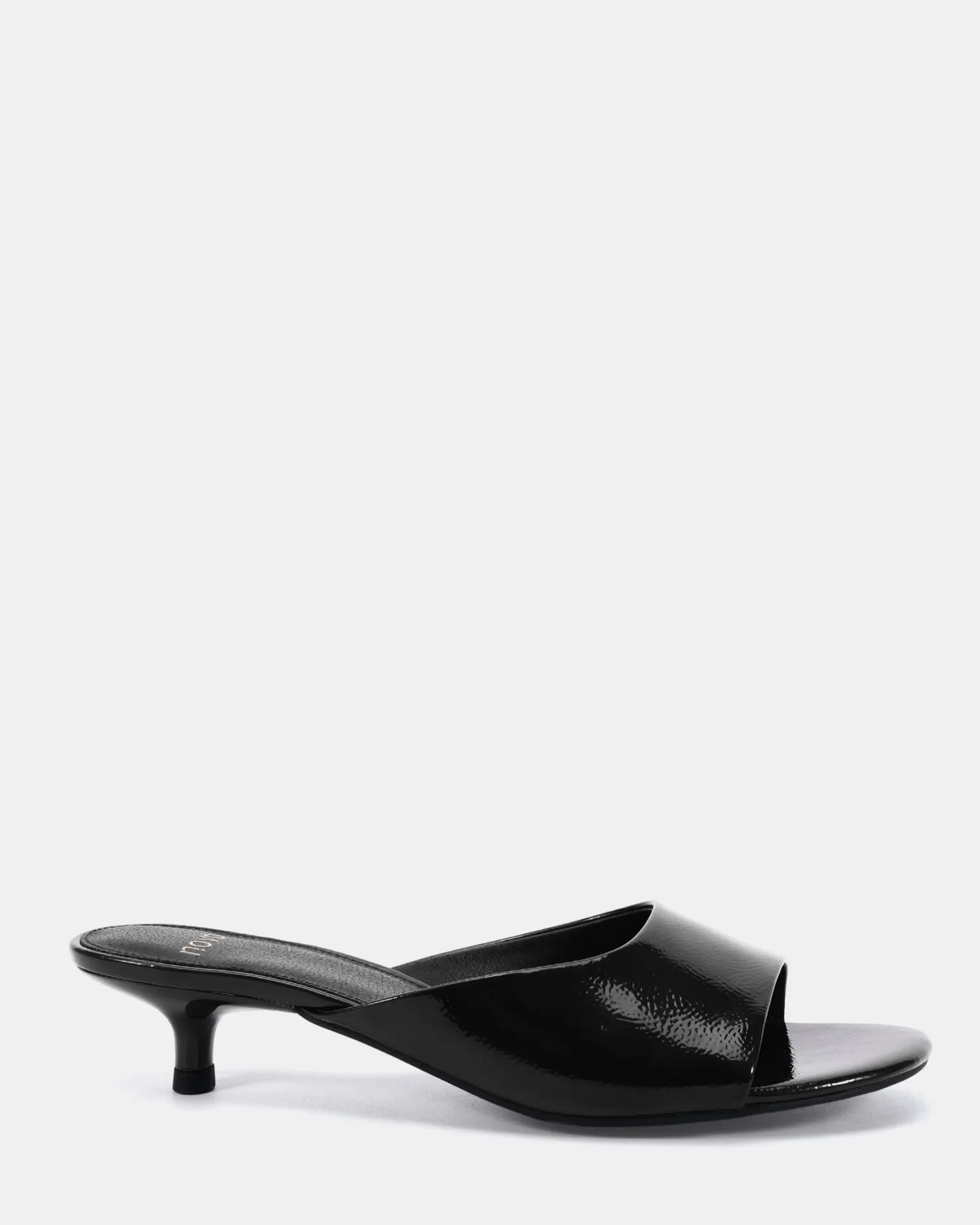 ZORI Black Patent Mules