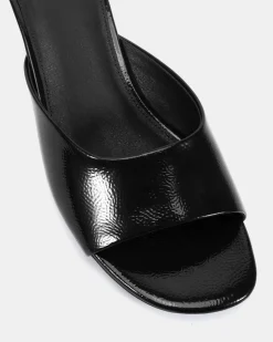 ZORI Black Patent Mules