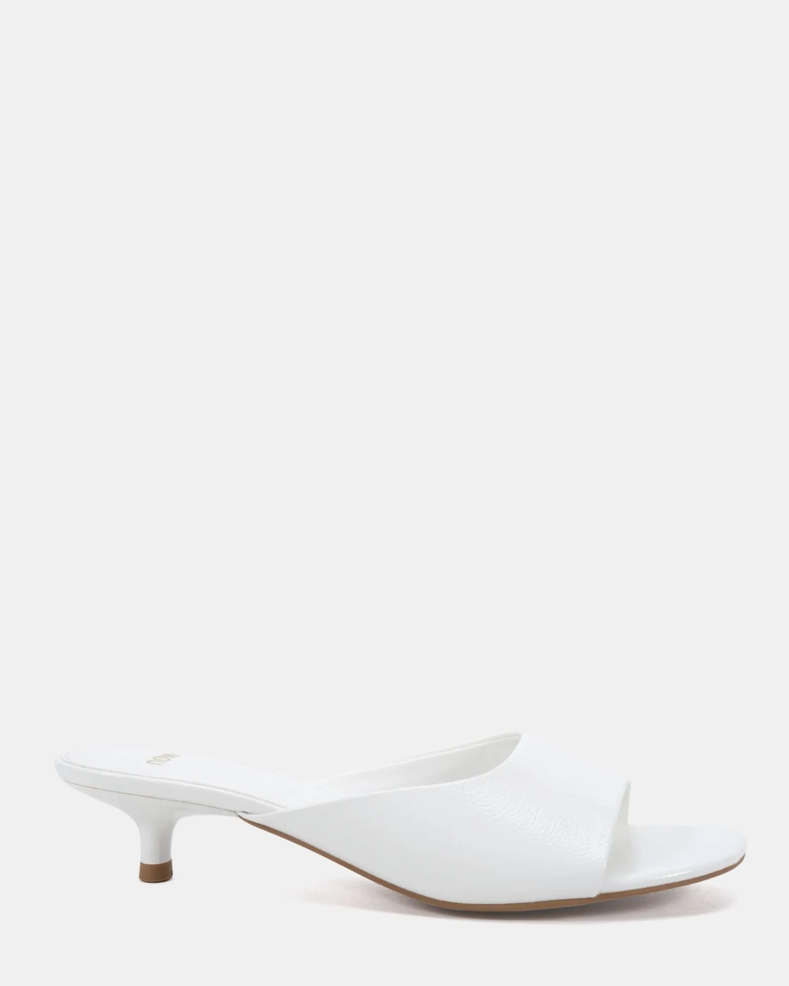 ZORI White Patent Mules