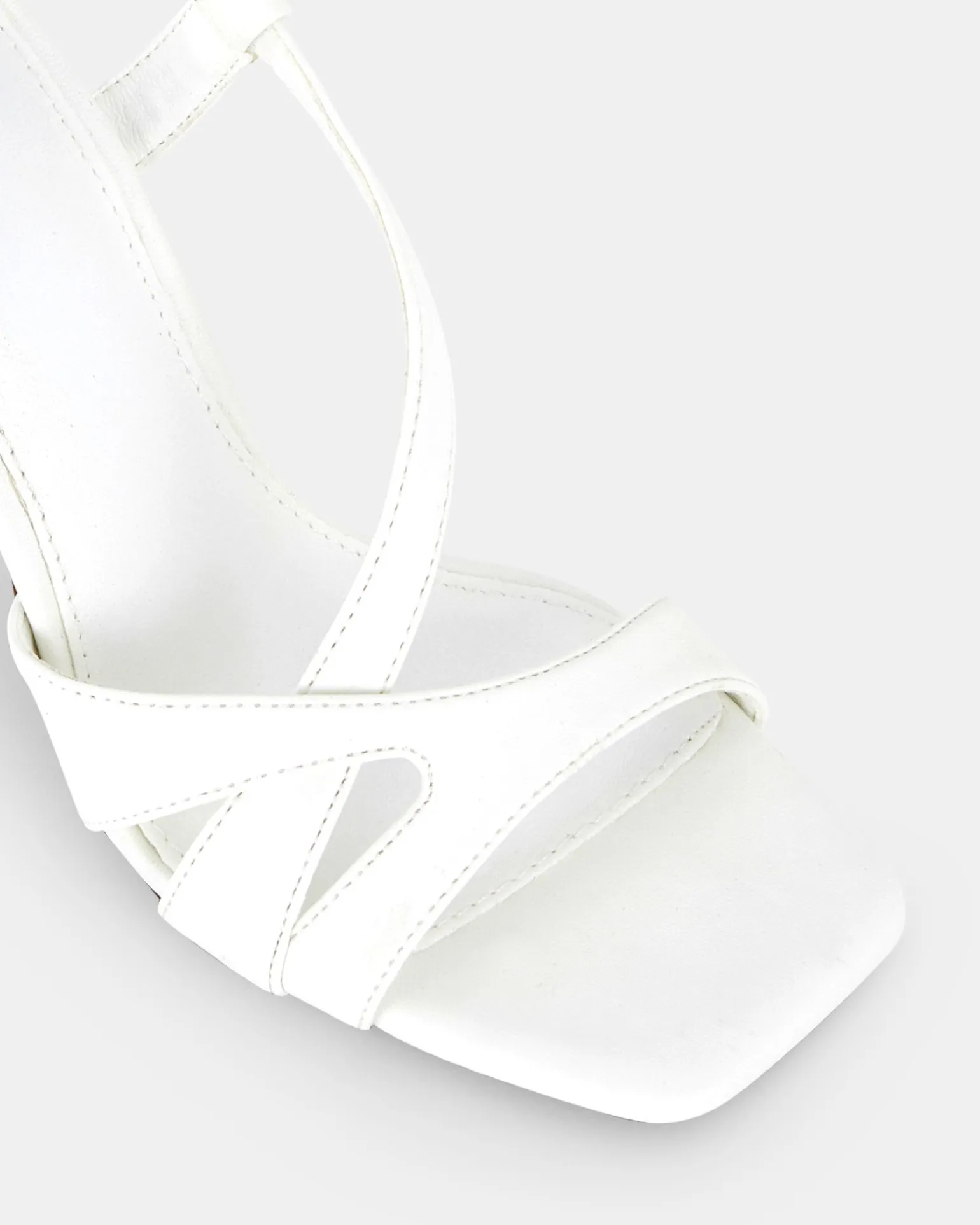ZOZEY WHITE Open Toe Heels